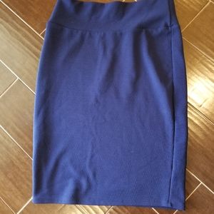 LulaRoe skirt royal blue sz L